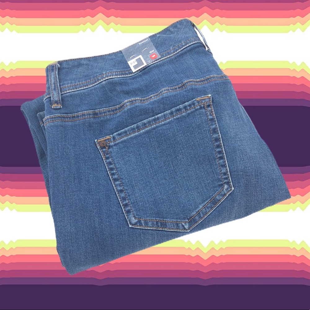 JCP Stretchy Boot Cut Jeans Size 18W NWT